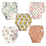 Skhlsベビー幼児用4層Assortmentコットントレーニングパンツ、5パック、色ランダム カラー: マルチカラー