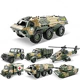 1:64合金シミュレーション軍用武装戦車装甲車トラックヘリコプター子供のおもちゃモデルギフト (A)