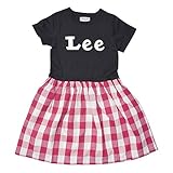 [リー] Lee キッズ ワンピース 子供 stompstamp ストンプスタンプ 9187620 チュニック カットソー 切替 半袖 チェック ロゴ 発表会 女の子 ドッキング