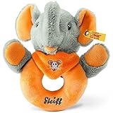 Steiff Trampili Elephant Grip Toy (Grey/Orange) by Steiff
