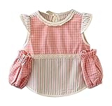[E]コットンの子供のエプロンの料理ペインティングスモックキッズアーティストエプロン