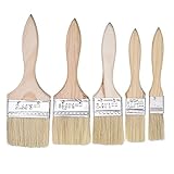 Mudder Paint Chip Brushes with Wooden Handle for Wall and Furniture Paint, 5 Different Sizes [並行輸入品]