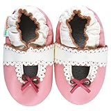 モモベビー乳幼児/トドラー レース柄 メリージェーン ソフトソールレザーシューズ ネイビー 18-24 ヶ月/6-7 M 米国トドラー (インポート)