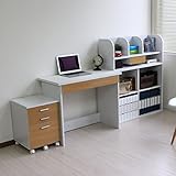 パソコン デスク 学習机 3WAY レイアウト ナチュラル ホワイト TCP026-NA