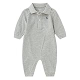 ポロ ラルフローレン 長袖 ロンパース ボディースーツ Polo coverall 無地 カバーオール ベビーウェア (サイズ：6m、カラー：Andover heather） Polo Ralph L