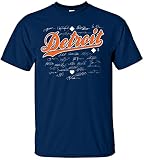 MLB Detroit Tigersチーム署名Tシャツ、XXL、海軍