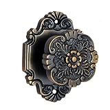 Adonai Hardware Cephas Brass Door Knob with Rose (Antique Brass)