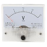 uxcell アナログ電圧パネル　85C1-V　DC 0-20V　6.3 x 5.5 x 1cm　ホワイト