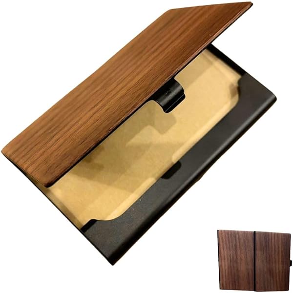 Amazon.co.jp: [Hacoa] 「Flap Card Case」使うほどに愛着増す木と革の