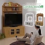 コーナータイプ テレビ台 ガラス扉付き 1030mm幅 f-jkp-fll0023na ナチュラル色