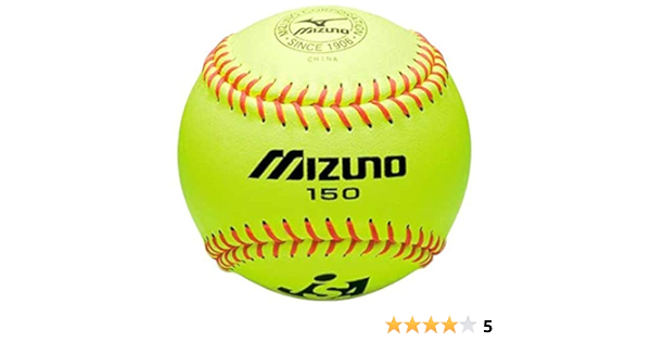 Amazon ミズノ 革ソフトボール 3号 試合球 150 2os イエロー 単品 Mizuno ミズノ スポーツ アウトドア