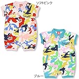 BABYDOLL（ベビードール） 星襟カラフル迷彩ロンパース 子供服 ベビー ベビー服 男の子 女の子 0177B 80cm ブルー