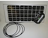 ZERO com●１０Ｗソーラーセット　 コード付き　防水 ソーラーセット/10Wソーラーパネル（12V）＋10Aチャージコントローラー（12Ｖ/24Ｖ兼用）バッテリー充電　太陽光発電　船・車