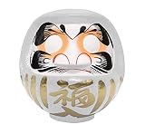 高崎だるま 白 14号 40x37x43cm 社運隆盛・大願成就 HKDM-14-WH-15