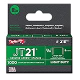 Arrow 215 Genuine JT21/T27 5/16-Inch Staples, 1,000-Pack [並行輸入品]