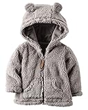 カーターズ carter's 男女兼用モコモコフリース立体3D耳フード付きジャケット (24months(83-88cm), ベアーブラウン（薄茶色）) [並行輸入品]