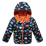 子供服　冬　ダウンジャケット　保温性よく　厚くする　軽快　着心地良い　紺　120cm