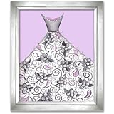 Doodlefish DB1710prp-Silver Petal Princess Artwork, Silver Frame [並行輸入品]