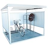 ダイマツ 多目的万能物置 サイクルハウス 物置 自転車 バイク 収納 屋外 シルバー DM-16