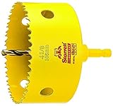 Starrett ADCH0418 Professional HSS Bi-Metal Dual Pitched Hole Saw with Arbor, 4-1/8", 105 mm Diamete