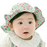 ベビー 赤ちゃん 帽子 子ども 子供 日差し UV コットン ユニセックス 男の子 女の子 ユニセックス お出かけ 紫外線対策3-6ヶ月　6-12ヶ月　1-2歳適用WMTYE27 (緑色)