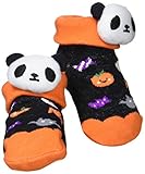 ツイン ベビーソックス パンダマスコット付 11cm - 13cm ハロウィン オレンジ