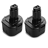 efluky 2Pack 3.0Ah 9.6V Ni-Cd Rechargeable Replacement Battery For Dewalt DW9061 DW9062 DE9036 DE906