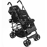 Kinderwagon BLACK Hop Double Child Stroller w/ Canopy by Kinderwagon