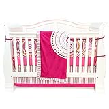 One Grace Place Sophia Lolita Infant Crib Bedding Set, White/Pink/Orange/Black, 4 Piece by One Grace