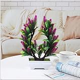 人工花プラスチック植物Potted盆栽DIYカラフルなフェイク花植物 One Size 569040484182-2
