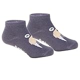 Domybest ベビーソックス　赤ちゃんブーティ　綿製　柔らかい靴下　10cm/12cm　滑り止め　春秋　男女兼用　新生児出産祝い　1足組　2色 (S, グレー)