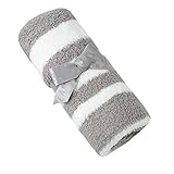 ベアフットドリームス ベビーブランケット ストローラー おでかけ用 ブランケット 出産祝い ギフト ひざ掛け 647 (カラー：Dove/White)　Barefoot Dreams [並行輸入品]