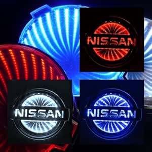 Amazon ブラックホールエンブレムベース 日産 Lサイズ 青3d Ns Lb エンブレム 車 バイク