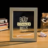 Enjoy summer breezeハンドメイド3dフォトフレームLED夜間ライト木製テーブルデスクDecoランプ寝室子供部屋装飾誕生日クリスマスギフト