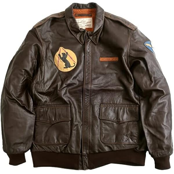 美品 AVIREX LTD 米国製 A-2 FLYING TIGERS ブラウン Avirex USA Vintage A2 Pilot's Leather China 1944 Flying
