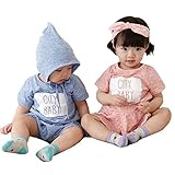 Mir・Mira(ミル・ミラ)パステルカラーと胸元ロゴが可愛いサロペットベビー服　半袖　ボディーシャツ　ベビー服　男の子　女の子　flfl (80号　9〜12ヶ月, ブルー) [並行輸入品]
