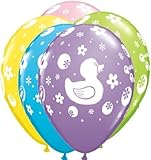 loonballoon Rubber Duck Duckyパステル色( 6 )ラテックスQualatexバルーンベビーシャワーパーティー