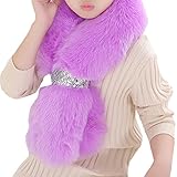 Snoneキッズ ベビー 子供 マフラー スカーフ ネックウォーマー スヌード 毛皮 フォックス 襟巻 防寒 ふわっふわ おしゃれ 首元保温 発表会 結婚式 パーティー 入園 入学 プレゼント