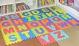 英数字パズルマット子供マットゲームパッドの泡のクッションスリップカーペットは顔ABCパズルフォームマットの効果を研究することを学びます(36pcs)