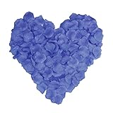 Outopファブリックシルクフラワーローズ花びらウェディングパーティーデコレーションテーブル紙吹雪 ブルー 545454