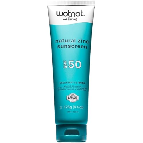 Wotnot SPF 50 Natural Zinc Sunscreen – Reef Safe, Matte Finish, Eczema & Sensitive Skin Friendly, Non-Greasy – Australian Mad