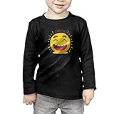 微笑の太陽　顔文字 子供服 春秋 長袖 Tシャツ トレーナー 丸い襟 キッズ 男の子 女の子 ベビー おしゃれ カジュアル ファッション 可愛い