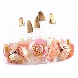 Liebeye ヘアバンド　ベビー　新生児　赤ちゃん　子供　キッズ　ファッション　花輪　ヘッドバンド　クラウン　ガーランド　髪飾り　 カーキ