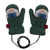 Domybest 手袋 ミトン グローブ キッズ手袋 秋冬 子供用 ニット 指なし 裏起毛 ふわふわ かわいい 女の子 男の子 3-5歳 防寒 通学 通園 おしゃれ 柔らかく快適 雪遊び プレゼント