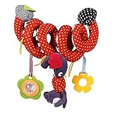 幼児 スパイラルラップ ベビーおもちゃ ベビーカーシート かわいい ソフト おもちゃ ベッドベビーカー 動物ハンギング ベルラトル