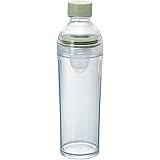 HARIO(ハリオ) フィルターインボトル ポータブル スモーキーグリーン 樹脂製 縦横 400ml 茶こし付き プレゼント ギフト 贈り物 FIBP-40-SG