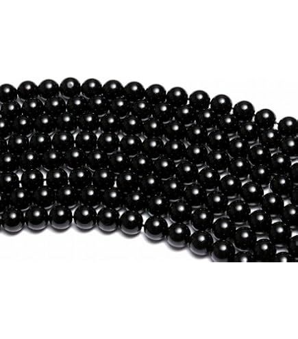 Amazon | 4mm～18mm 5A モリオン 黒水晶 1連39cm 通し針、解説書、1m