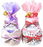 GOTS認証 オーガニックスタイに名入れができる おむつケーキ 出産祝い ギフト (S, ピンク)