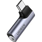 UGREEN Type-C to 3.5mm イヤホン 変換アダプター L字型 3極/４極 TRRS対応 メスからオス イヤホンジャック DACチップ搭載 直挿しタイプ 音楽/通話/音量調節可能 iphone15シリーズ/iPadシリーズ/Galax