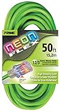 Prime Wire & Cable NS512830 50-Foot 12/3 SJTW Flex High Visibility Extra Heavy Duty Outdoor Extensio
